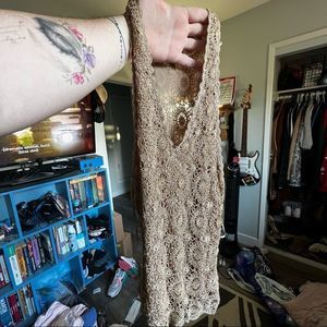 beautiful beaded beige tank!